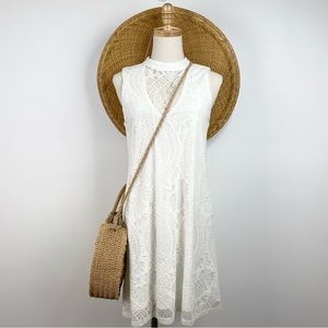 Francesca's Lace Mini Shift Dress